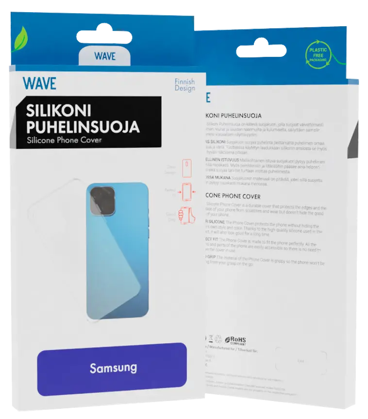 Wave Silikonisuoja, Samsung Galaxy A12, Kirkas