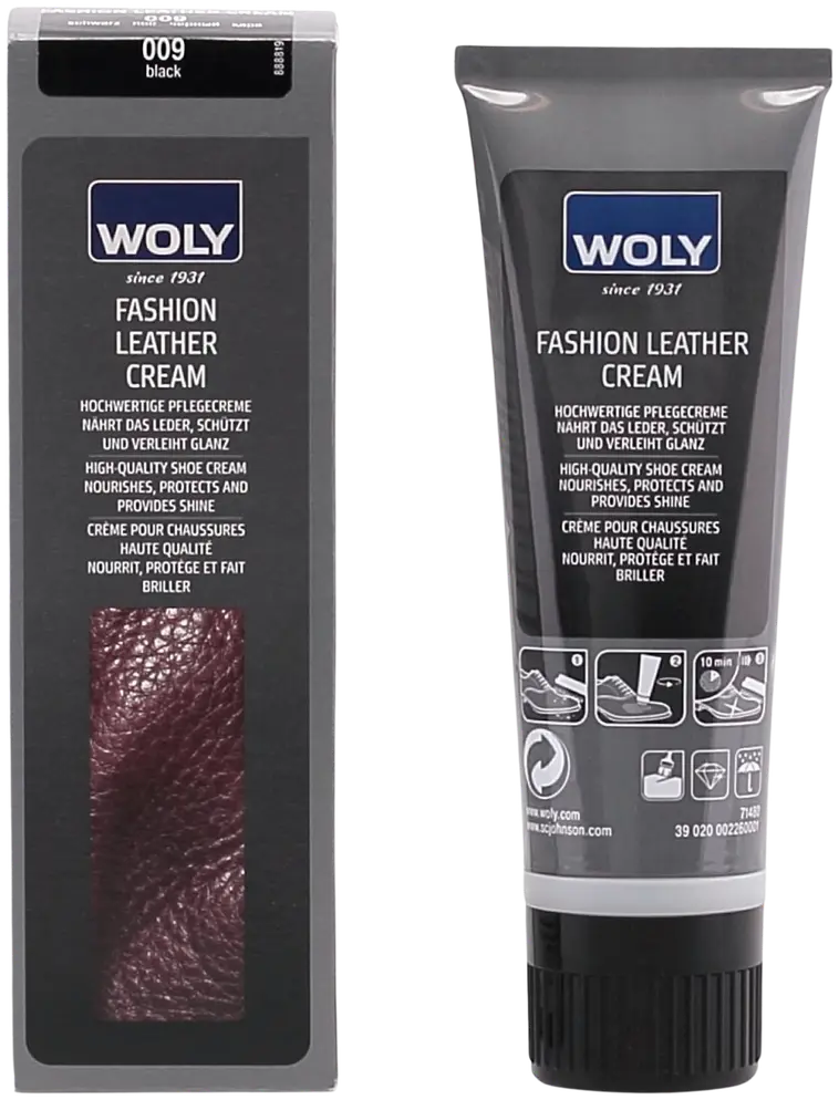 Woly Fashion Leather Cream Musta 75ml | Prisma verkkokauppa