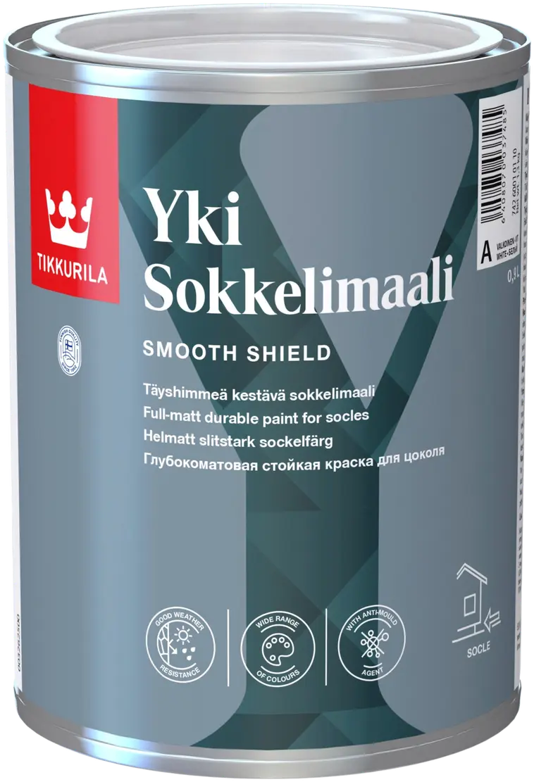 Tikkurila Yki sokkelimaali 0,9l C vain sävytykseen täyshimmeä