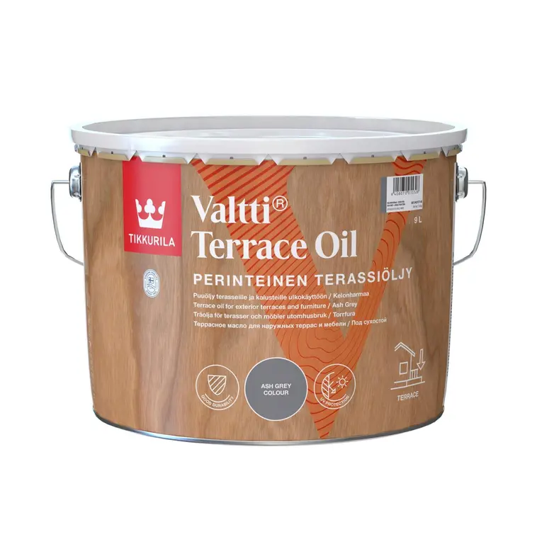 Tikkurila Valtti Terrace Oil 9l kelonharmaa kaluste- ja terassiöljy