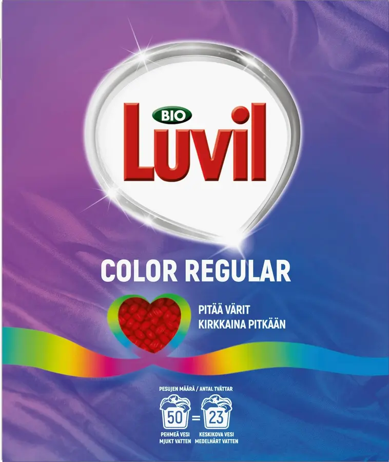 Bio Luvil Color Pyykinpesujauhe Värillisille vaatteille Kirkastaa värejä 1.61 kg 50 pesua