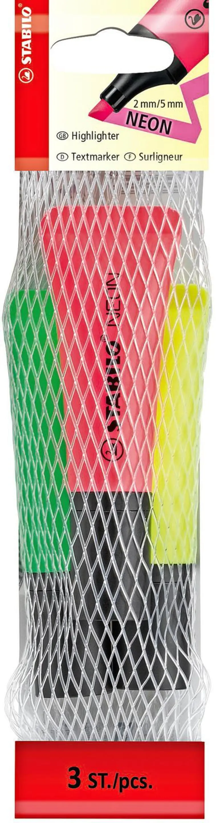 Stabilo korostuskynäpakkaus Neon 3 väriä