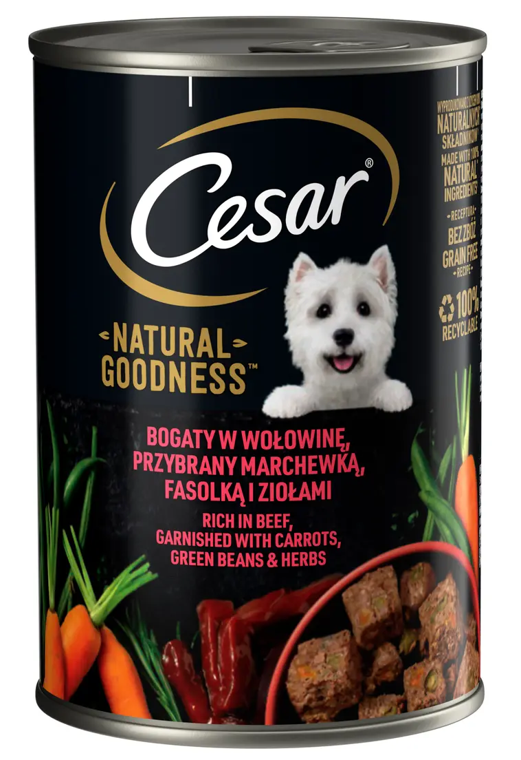 Cesar 400g Natural Goodness Härkää ja Porkkanoita tölkki