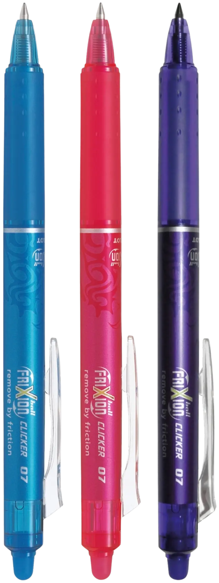 Pilot FriXion kuulakynä  3 kpl Fun violetti, sininen ja pinkki