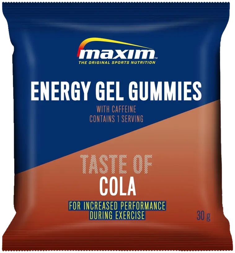 Maxim Energy Gel Gummies Cola + kofeiini 60 mg energiageelipala 30g