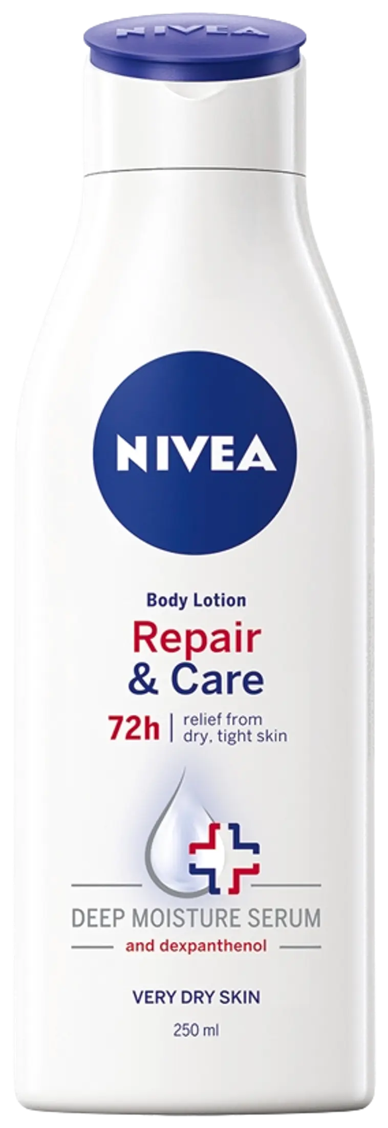 NIVEA 250ml Repair & Care Body Lotion vartaloemulsio erittäin kuivalle iholle