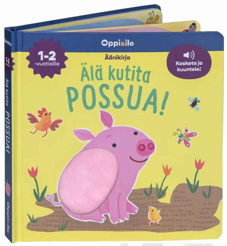 Älä kutita possua -ääni- ja koskettelukirja 1-2 v | Prisma verkkokauppa