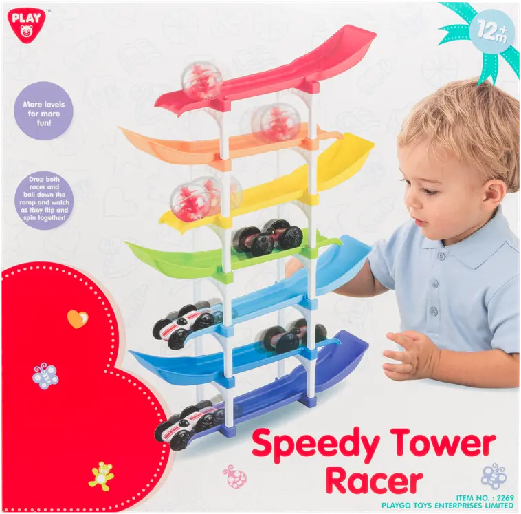 Lasten pallorata Speedy Tower Racer