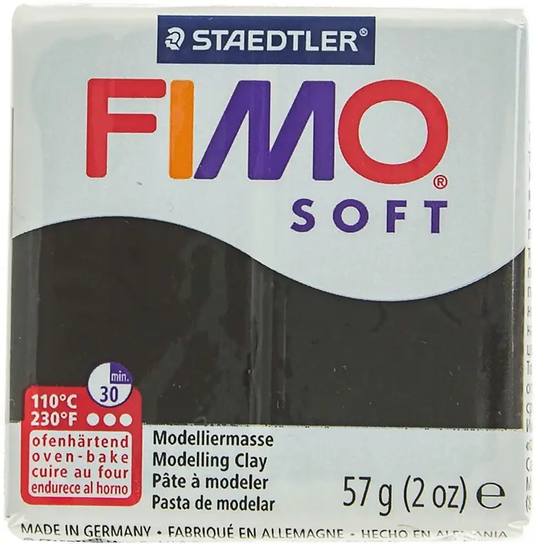 FIMO Soft muovailumassa, musta, 57g