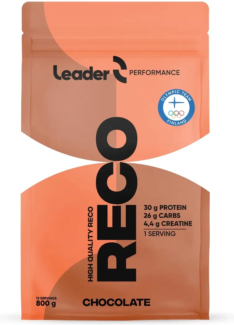 Leader Performance Reco proteiini-hiilihydraattijauhe suklaanmakuinen 800 g  | Prisma verkkokauppa