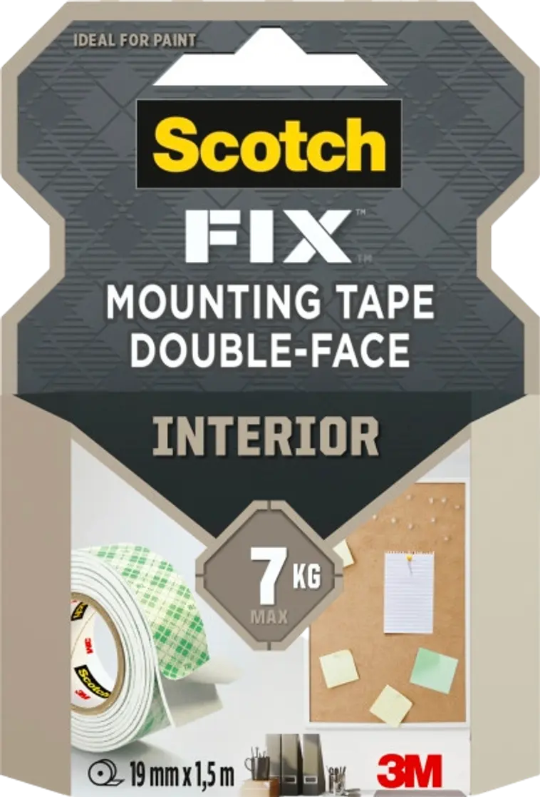 Scotch-Fix™ Interior kiinnitysteippi 4496G-1915-P, 19 mm x 1,5 m, 1 rulla/pakkaus