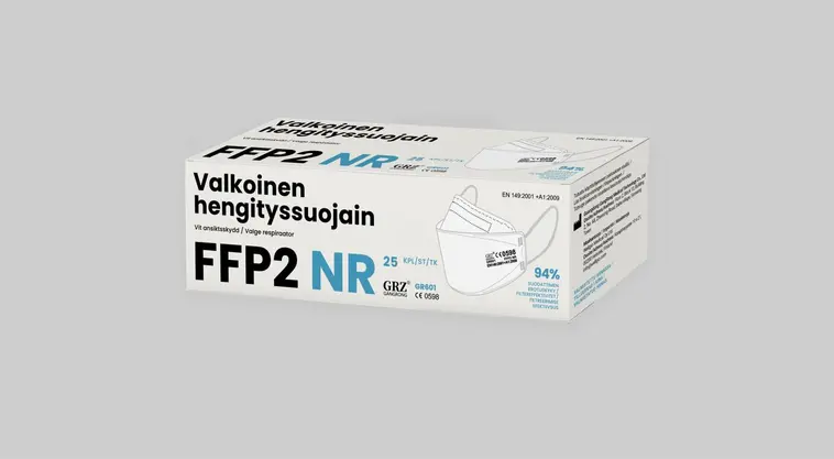 Valkoinen FFP2 hengityssuojain Style 25kpl - 3