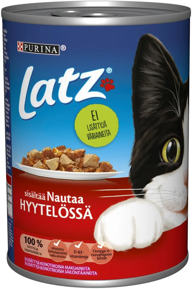 Latz 400g Sisältää Nautaa Hyytelössä kissanruoka