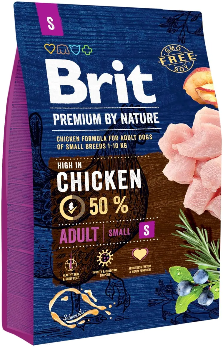 Brit Premium by Nature Adult S pienille aikuisille koirille 3 kg