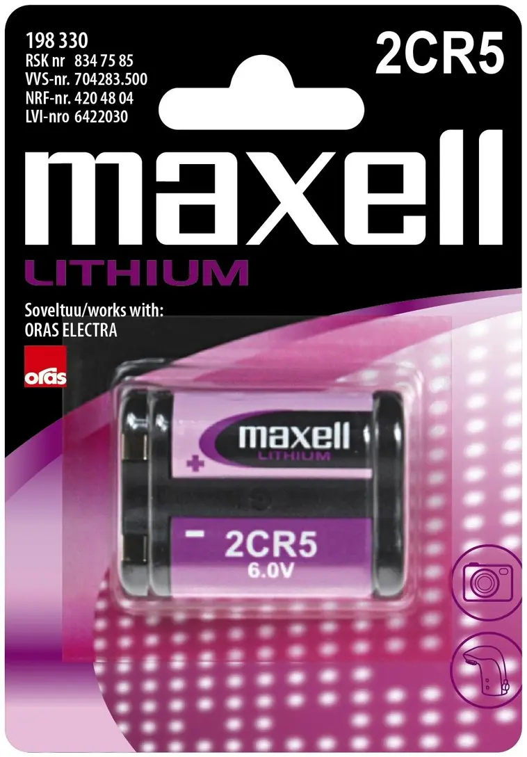 Maxell 2CR5 lithiumparisto