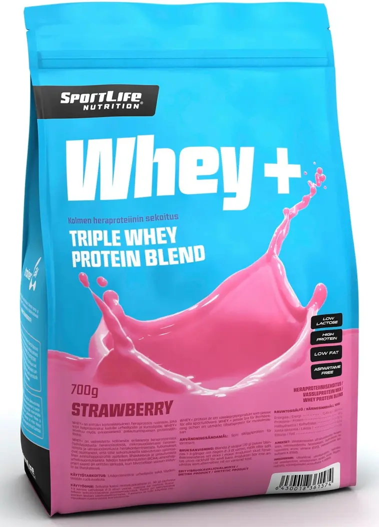 SportLife Nutrition Whey+ 700g mansikka heraproteiinisekoitus | Prisma  verkkokauppa