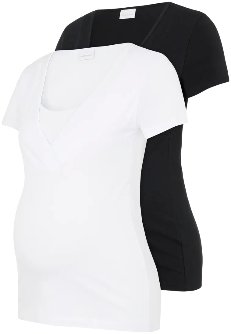 Mamalicious naisten äitiys t-paita MLMia Tess 2-pack