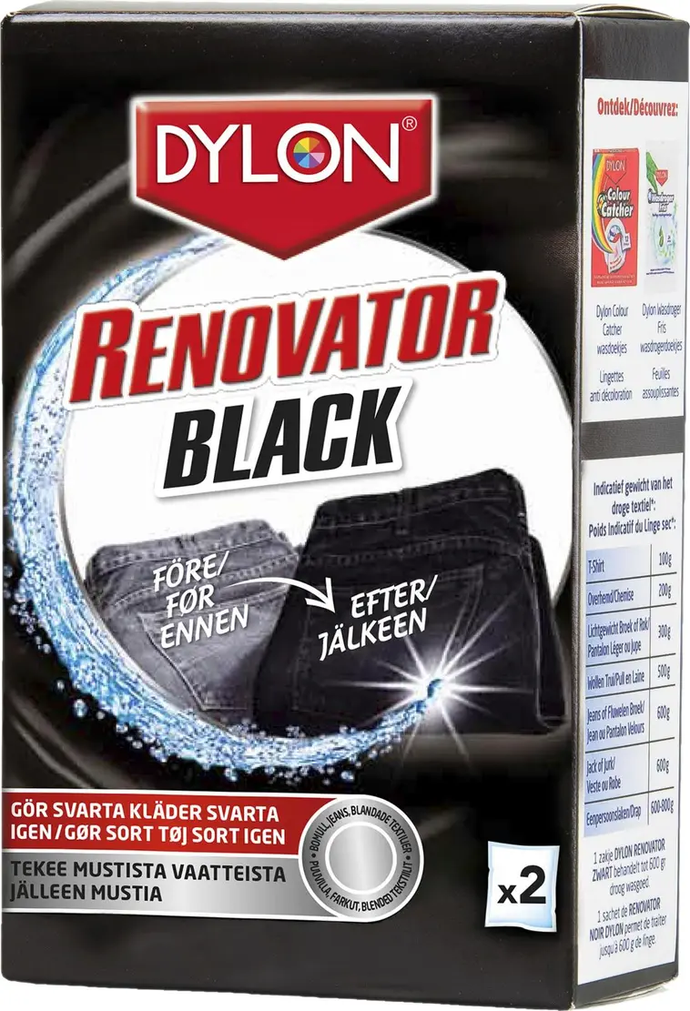 Dylon 2x50g Black Renovator värinpalauttaja