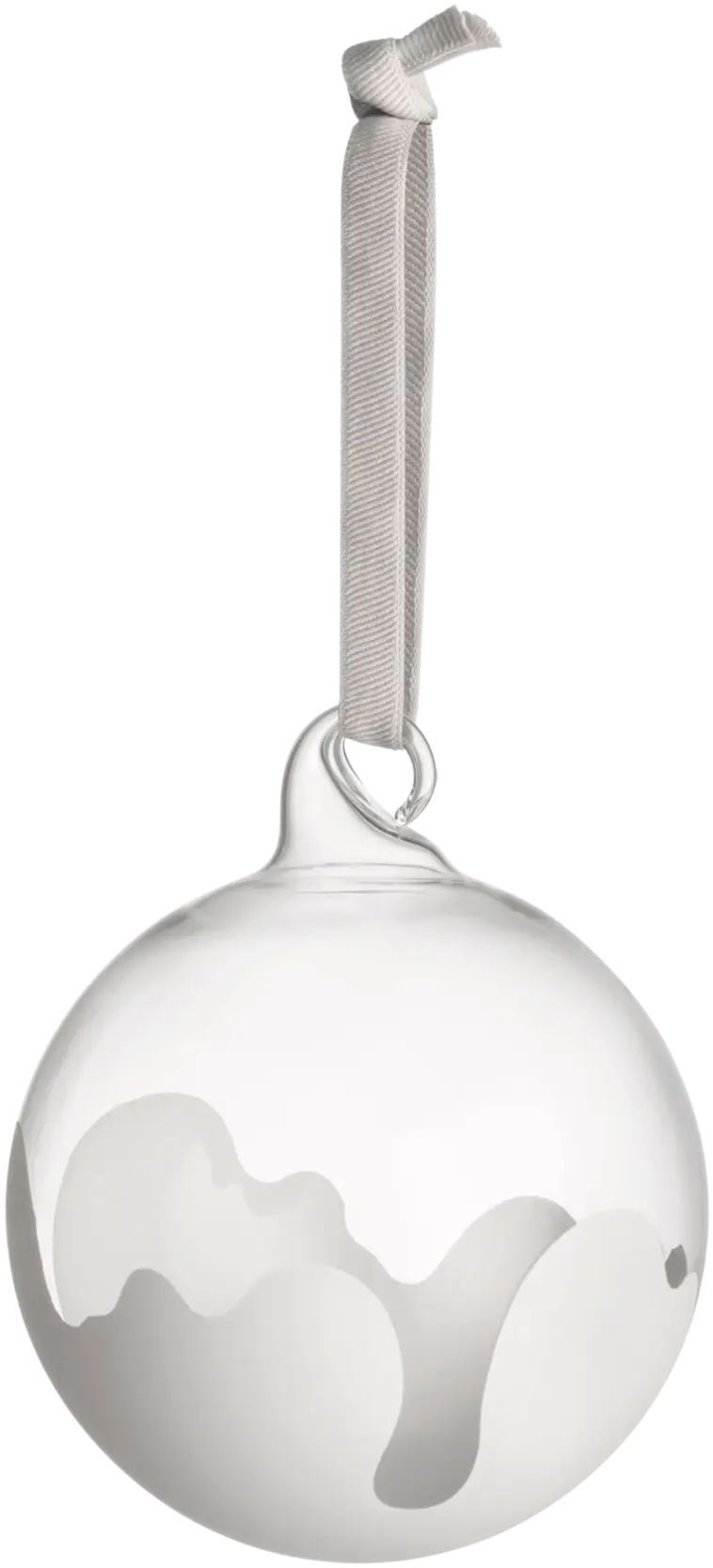 Iittala Joulu lasipallo 2023 80mm Aalto valkoinen