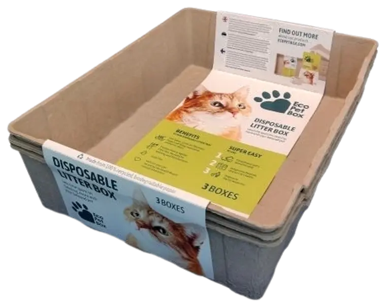 Eco Pet Box kertakäyttöinen kissanhiekkalaatikko 3kpl - 2