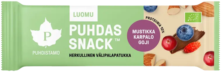 Puhdistamo Puhdas Snack™ Luomu mantelinen marjavälipalapatukka 40 g