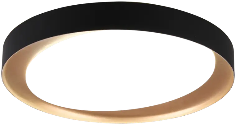 Zeta LED plafondi 48 cm musta/kulta kaukosäätimellä