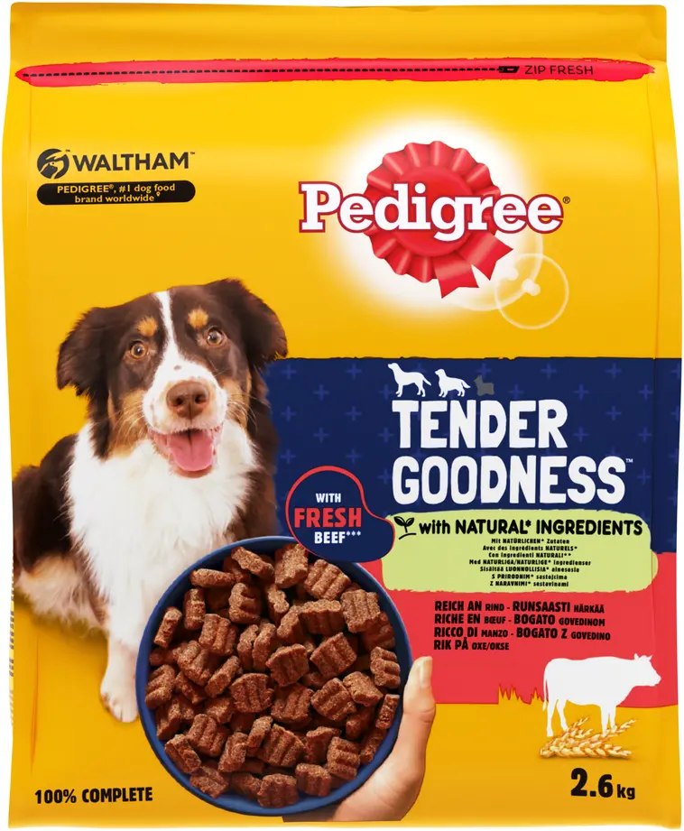 Pedigree Tender Goodness runsaasti Härkää (2,6 kg)