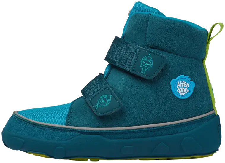 Affenzahn lasten vedenpitävä lämminvuorinen jalkine Mid Boot Chamude Comfy Shark - Blue - 9