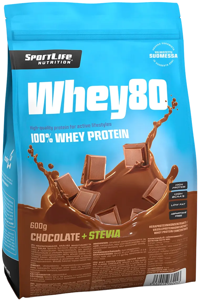 SportLife Nutrition Whey80 600g suklaa heraproteiinijauhe | Prisma  verkkokauppa