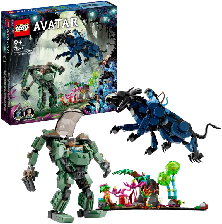 LEGO® Avatar Neytiri ja Thanator vs. Quaritch AMP-puvussa 75571