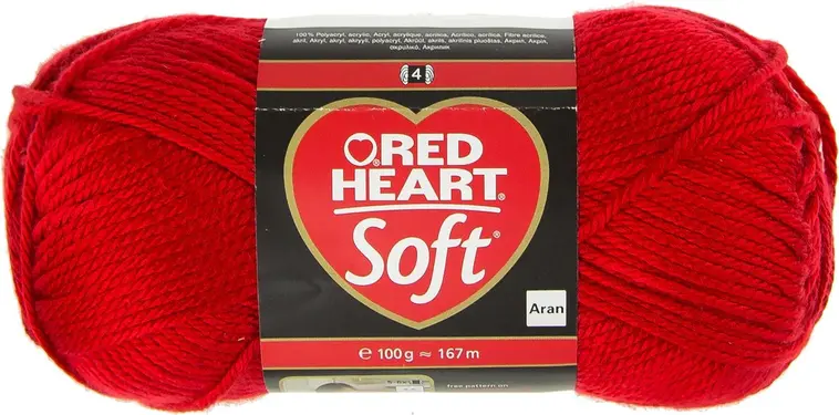 Red Heart neulelanka Soft 100g punainen