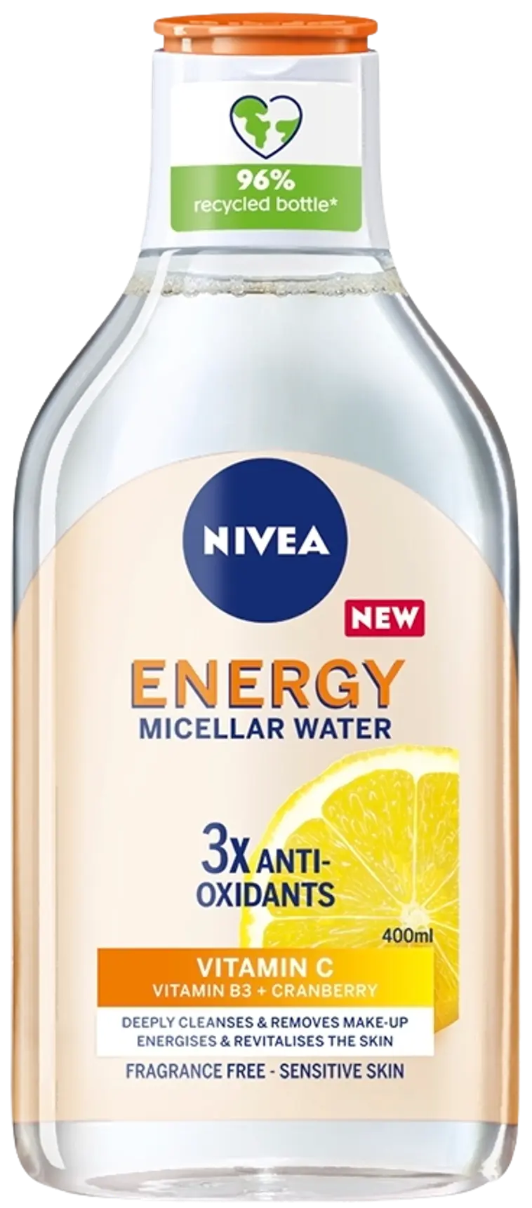 NIVEA 400ml ENERGY Micellar Water -misellisvesi