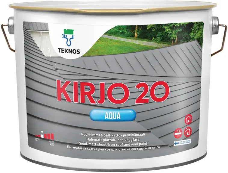Teknos Kirjo Aqua 20 peltimaali 10L T2509 punainen