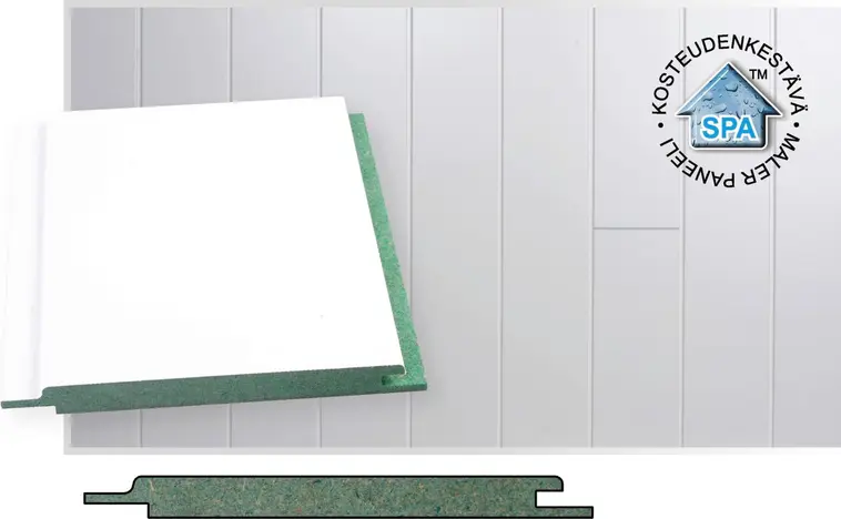Maler stp-5 ympäripontattu kosteuden kestävä mdf 10x120x2070 spa valkoinen  78147 Maler | Prisma verkkokauppa
