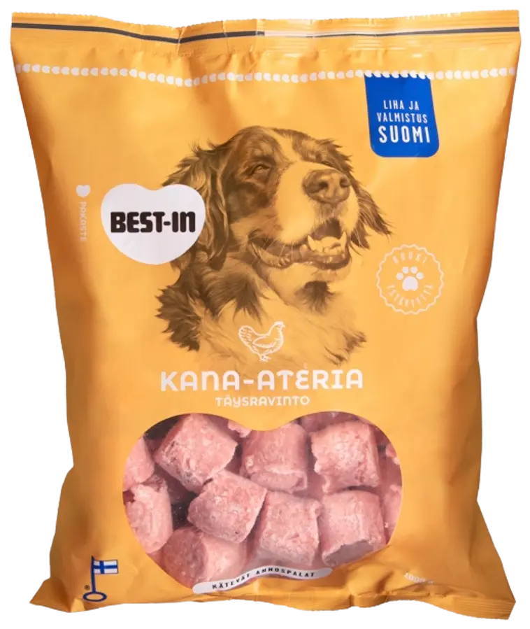 Best-In Kana-ateria Koiran Täysravinto Pakaste 1kg
