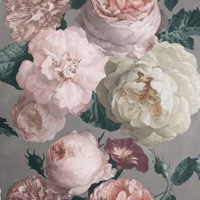 Tapettitaivas Highgrove Floral Grey kuitutapetti 909902 53cm x 10,05m