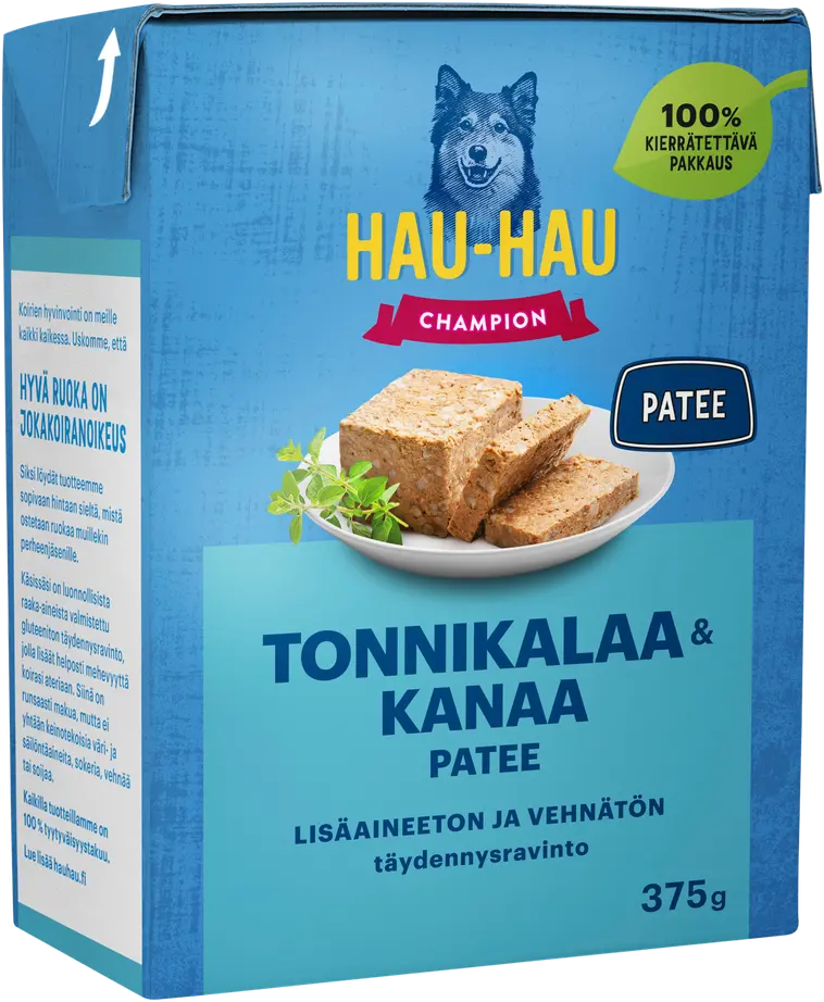 Hau-Hau Champion Tonnikalaa ja kanaa patee 375 g | Prisma verkkokauppa