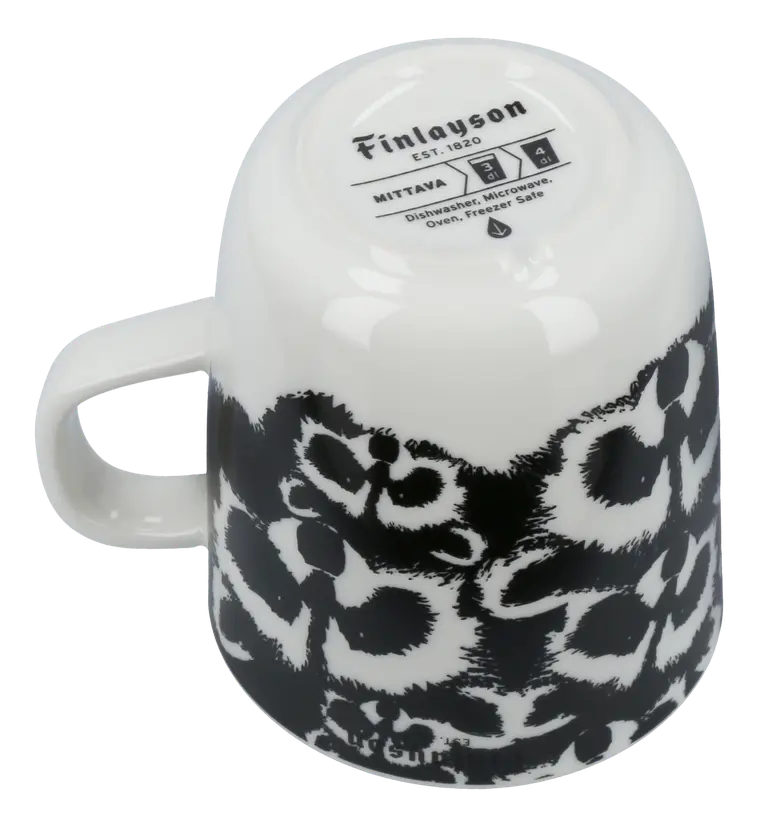 Finlayson muki Mittava 0,4l Pesue mustavalkoinen Prisma verkkokauppa