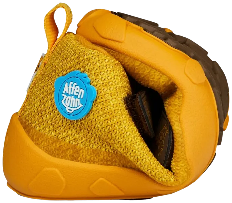Affenzahn lasten vedenpitävä ulkoilujalkine Low Boot Knit Happy Tiger - Yellow - 6