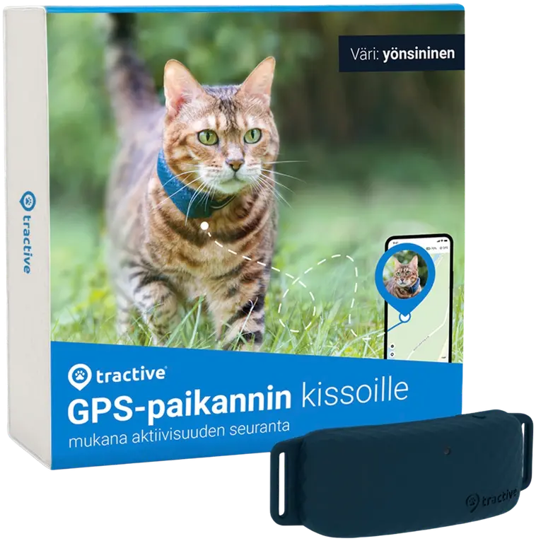 Tractive GPS CAT 4 - Midnight Blue -kissan GPS-paikannin