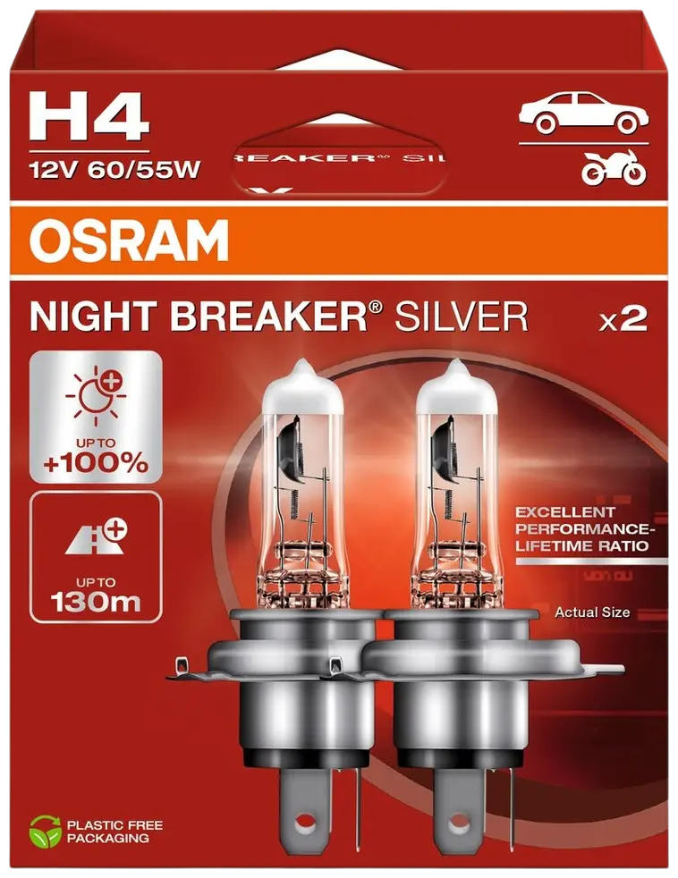 Osram Night Breaker Silver H4 polttimo 60/55W 12V paripakkaus | Prisma  verkkokauppa