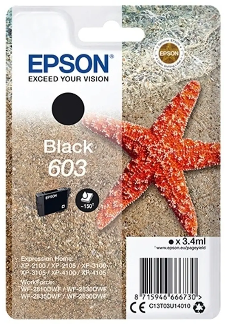 Epson 603 mustepatruuna musta