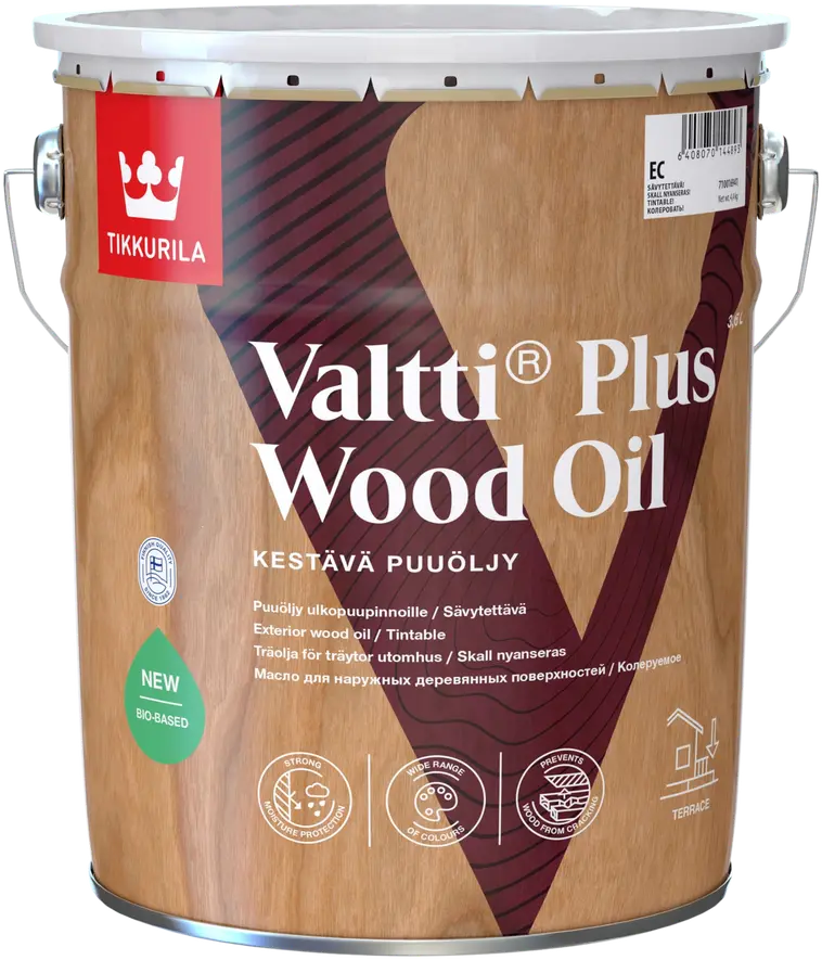 Tikkurila Valtti Plus Wood Oil puuöljy 3,6 l EC
