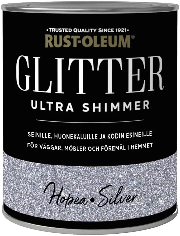 Rust-Oleum Glitte Ultra shimmer 750ML Silver Seinämaali