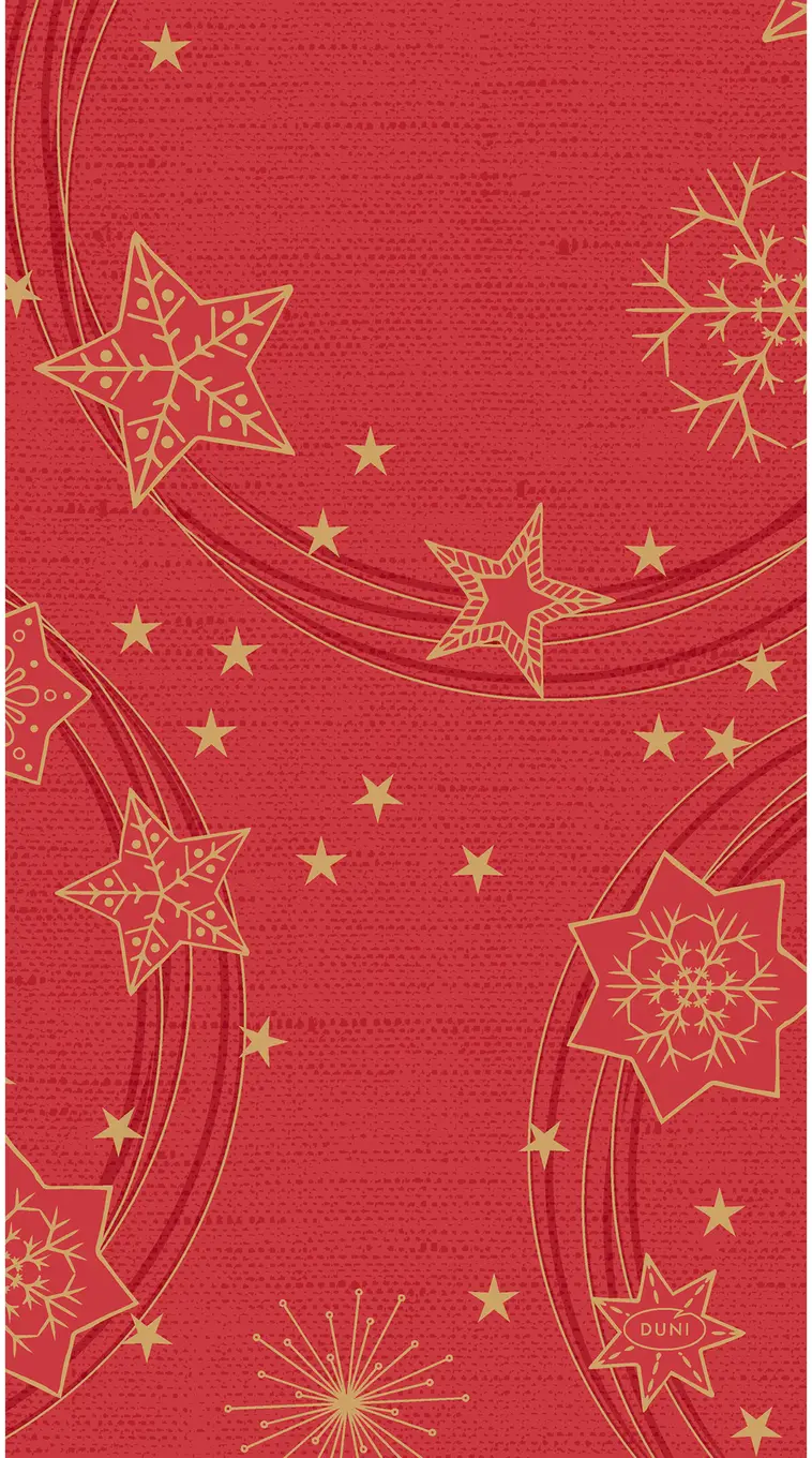 DUNI lautasliina Star Shine punainen 33x40cm 3-krs 20kpl