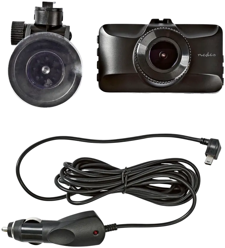 Nedis Autokamera DCAM15BK 1080p@30fps 12.0 MPixel 3.0 " LCD Musta/Punainen - 15