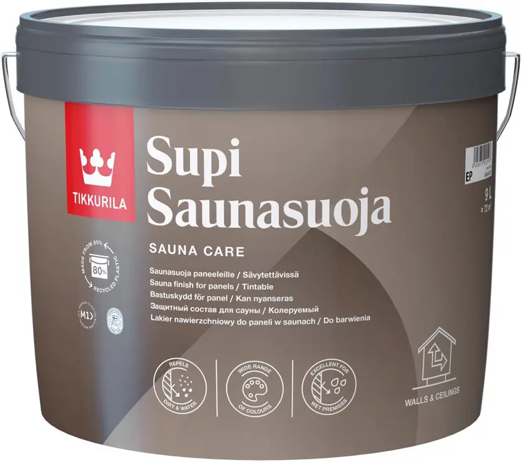 Tikkurila Supi saunasuoja 9l EP sävytettävissä puolihimmeä | Prisma  verkkokauppa