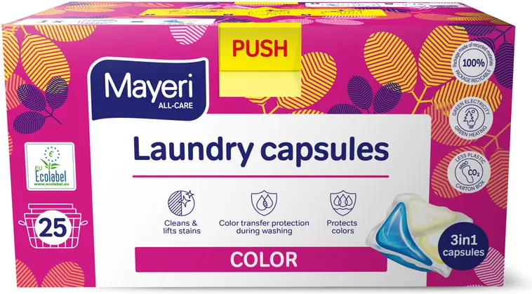 Mayeri All-Care color pyykinpesukapseli 25 kpl