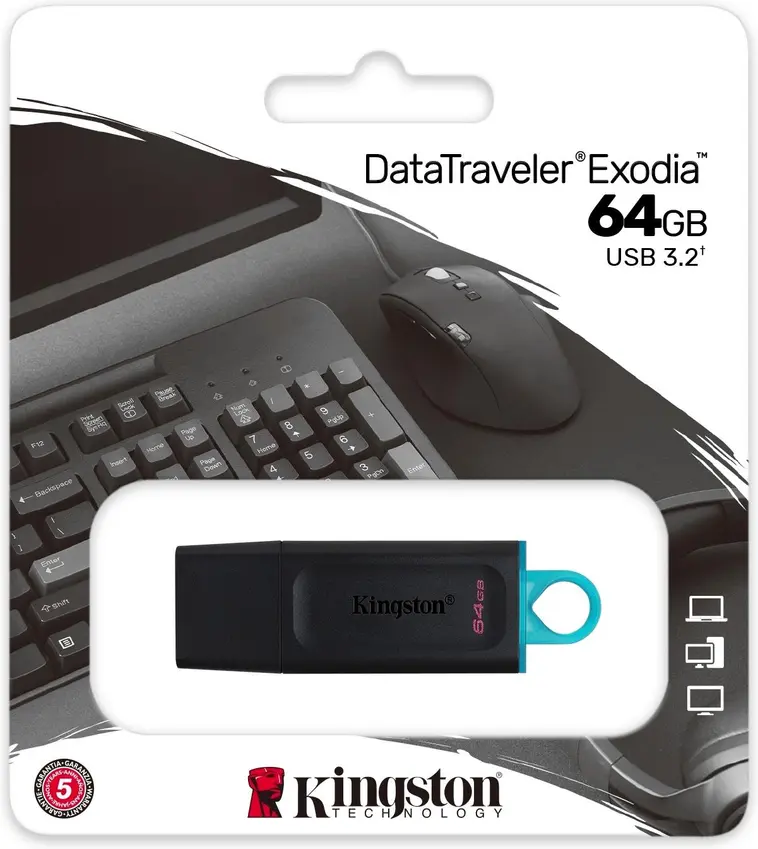 KINGSTON USB-Muisti 64GB USB 3.2. EXODIA