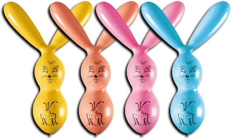 Ei merkkiä Muotoilmapallo pupu 4 kpl/pss